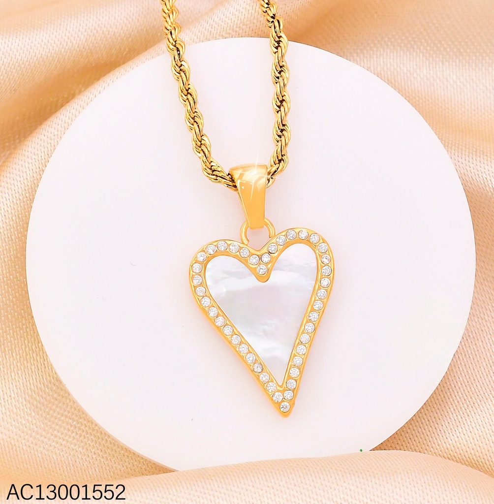 CADENA CORDON CHINO DIJE CORAZON NACAR KN303968-SP (KS26)