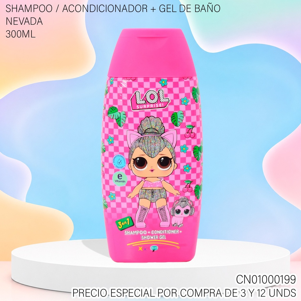 SHAMPOO INFANTIL LOL SURPRISE - 3EN1 MGA92016