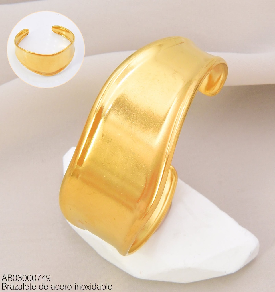 BRAZALETE ANCHO BORDE LINEAS BA2452-20 (INV526)