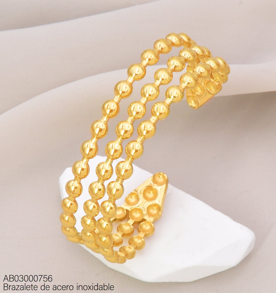 BRAZALETE  3 LINEAS PELOTITAS  BA2459-20 (INV526)
