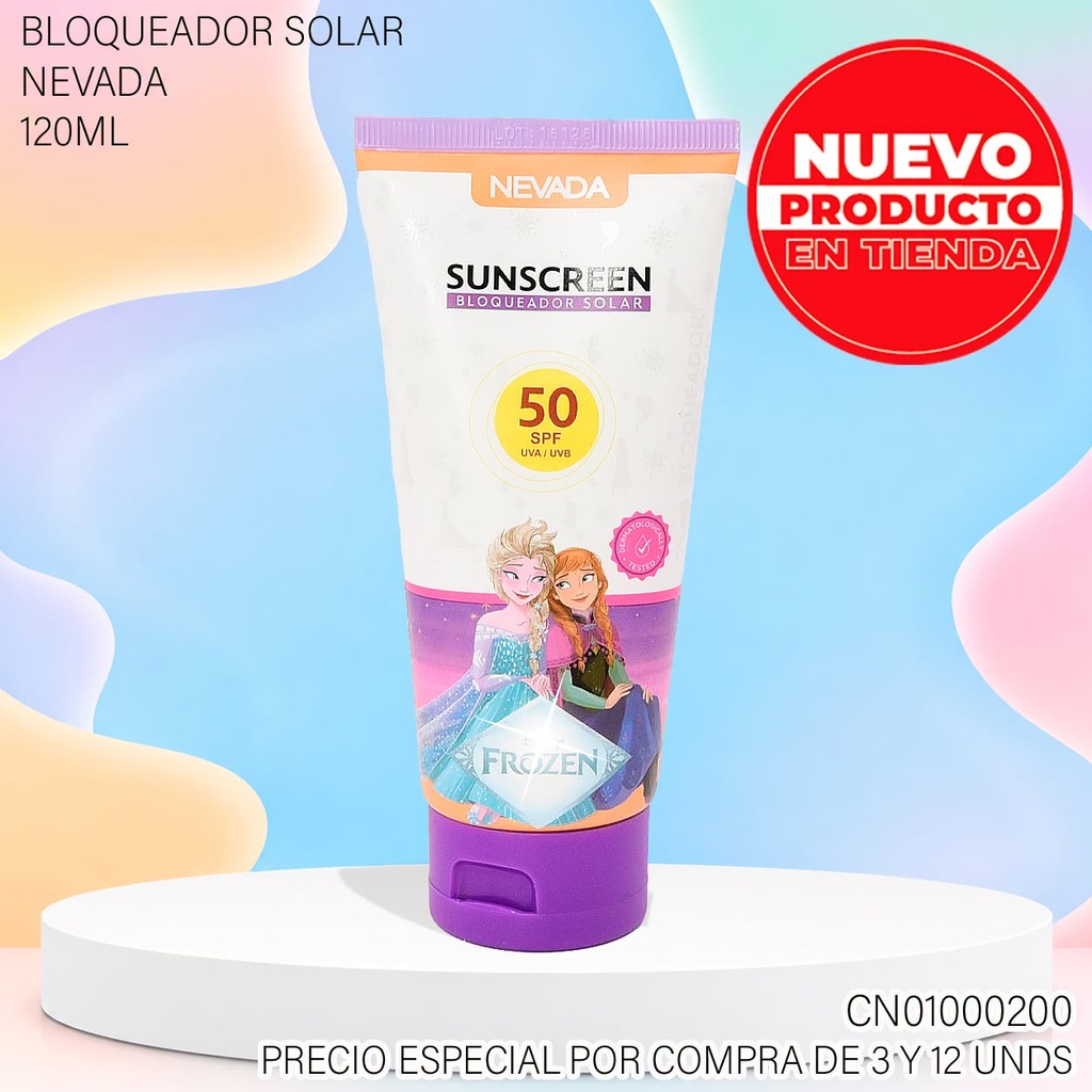 BLOQUEADOR SOLAR DISNEY 120ML FROZEN 50SPF DS92506