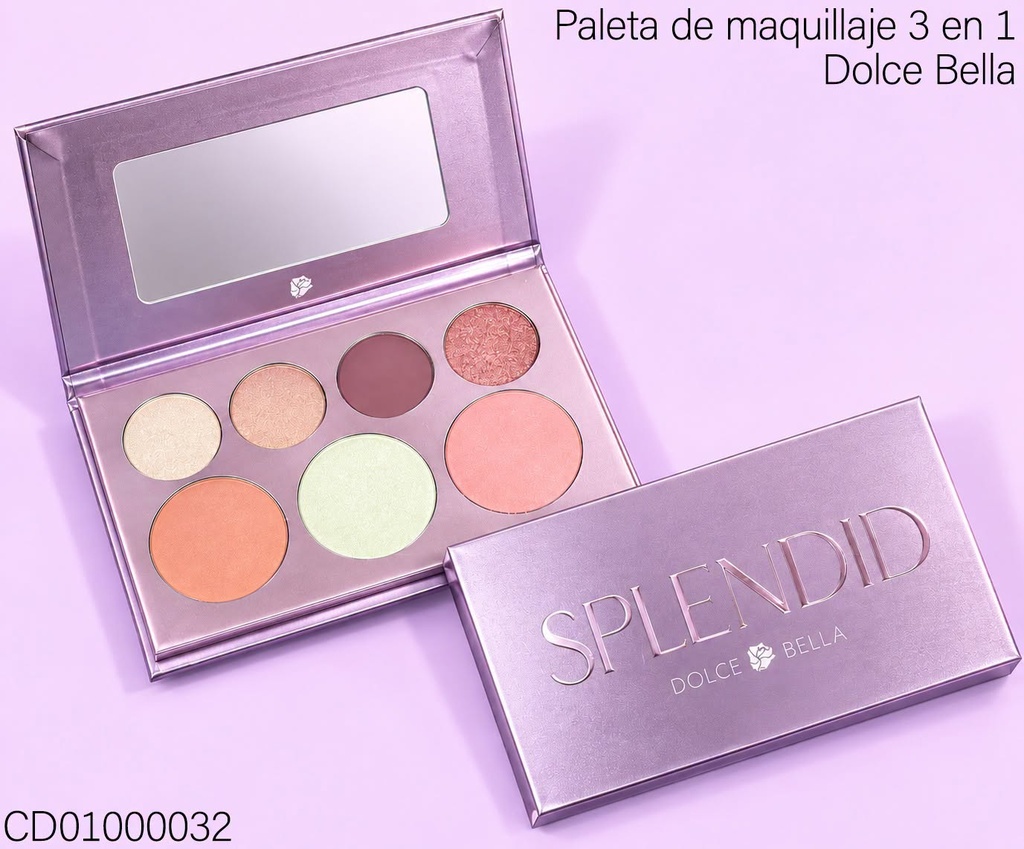 KIT DE SOMBRA RUBOR E ILUMINADOR "SPLENDID" GB0710 (DB1)