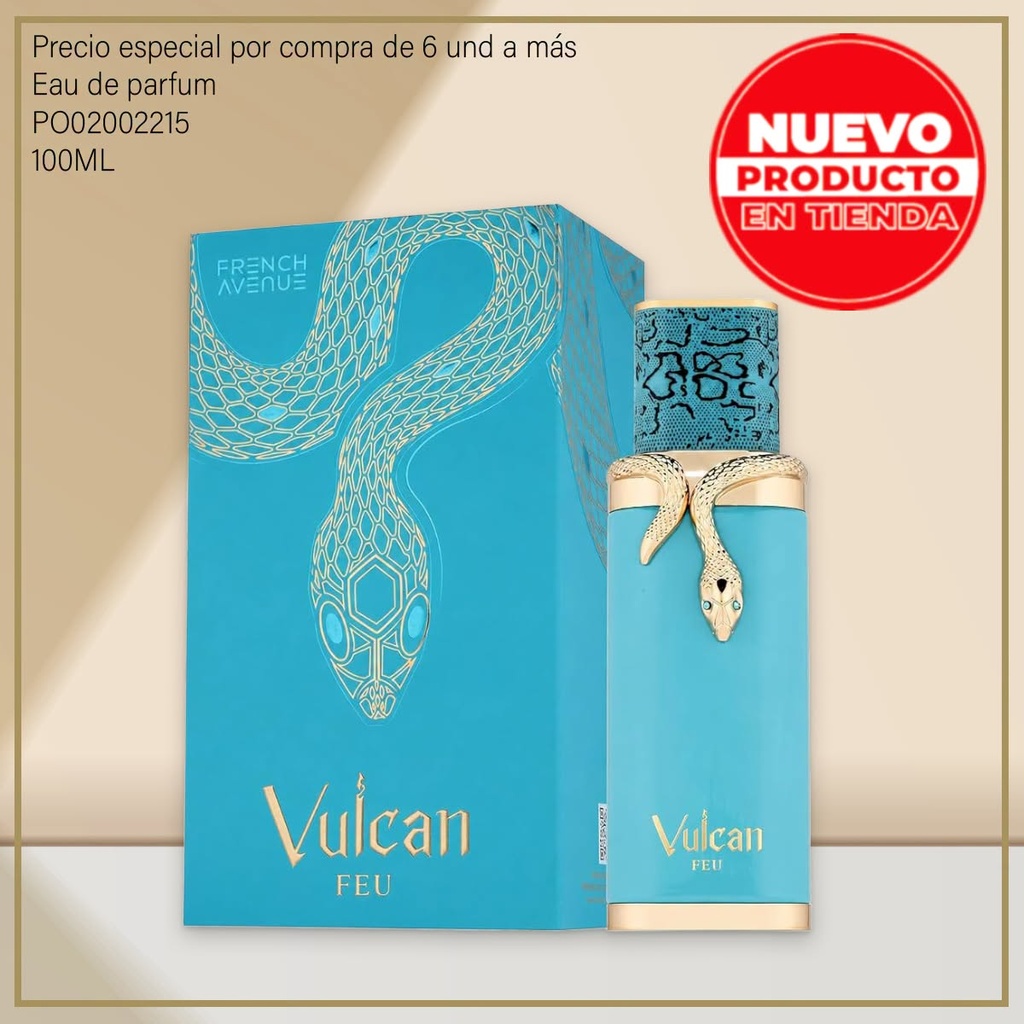 PERFUME ORIGINAL VULCAN FEU EDP 100ML/3.4 BY FRENCH AVENUE