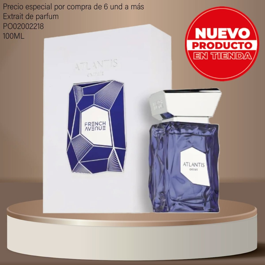 PERFUME ORIGINAL ATLANTIS EXTRAIT FRENCH AVENUE EDP 100 ML/3.4 BY FRAGANCE WORLD