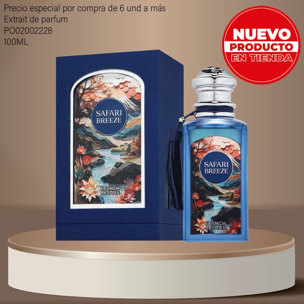 PERFUME ORIGINAL SAFARI BRREZE FRENCH AVENUE EDP 100ML/3.4