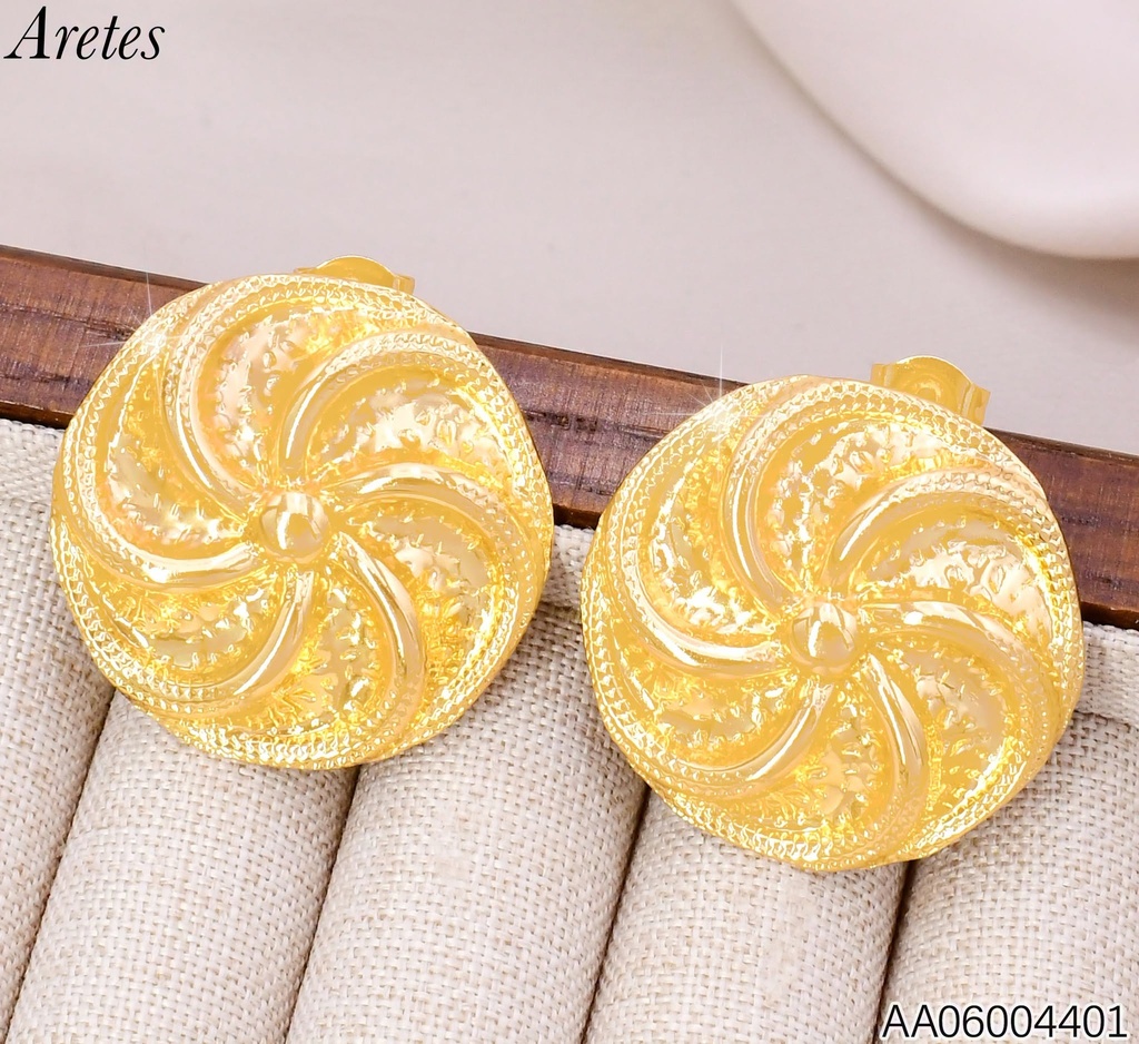 ARETES FLOR RD ESPIRAL KE134173-SP (KS26)