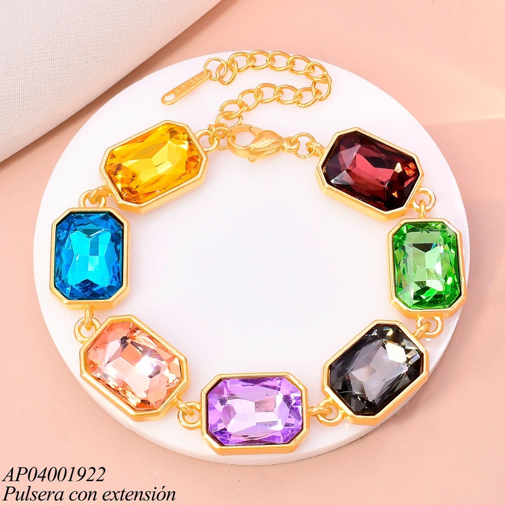 PULSERA 7 ZIRC.COL.VARIOS HORIZ.KB216177-SP (KS26)