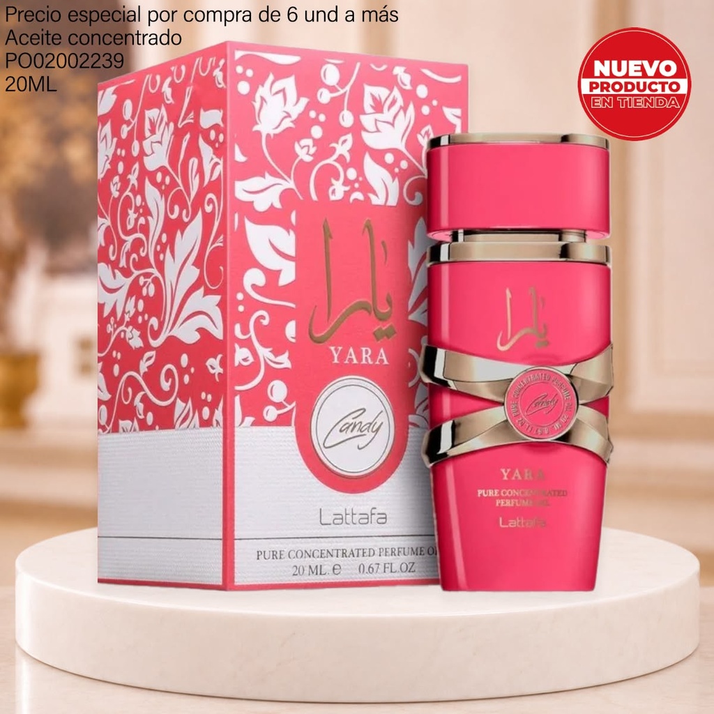 PERFUME YARA CANDY PURE CONCENTRATED OIL 20ML