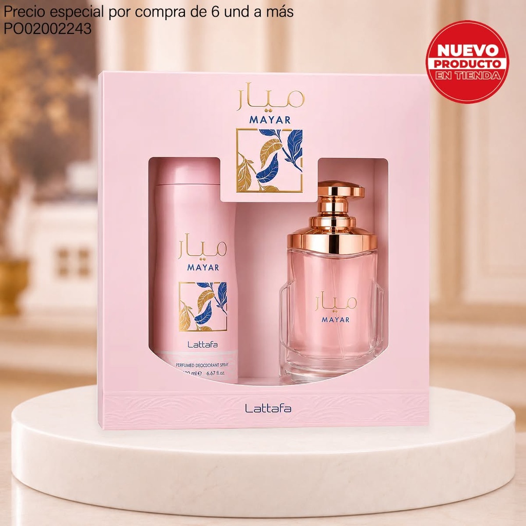 ESTUCHE MAYAR LATTAFA 2PCS 100ML EDP+200ML