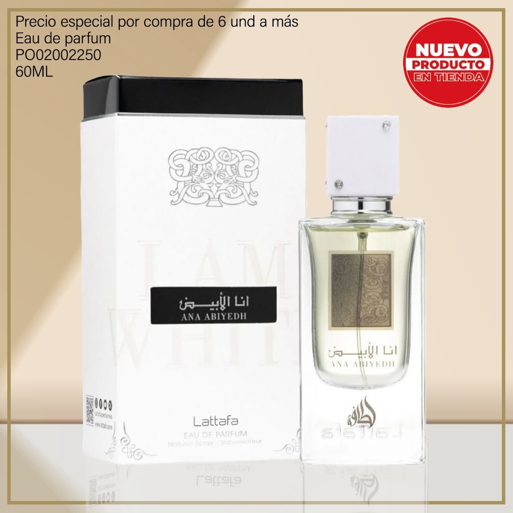 PERFUME ANA ABIYEDH LATTAFA 60ML EDP