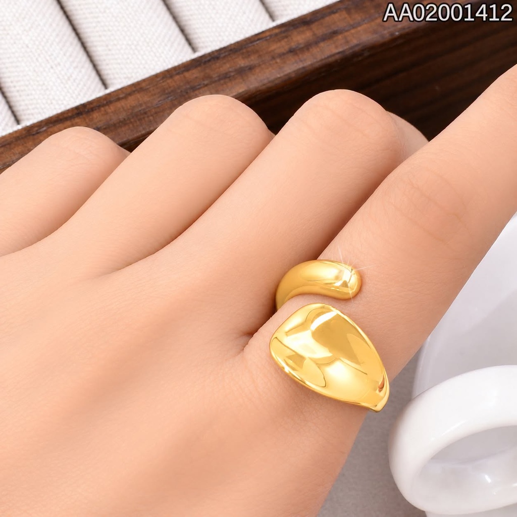 ANILLO ABIERTO EXTREMOS HOJA-GOTA WH000247
