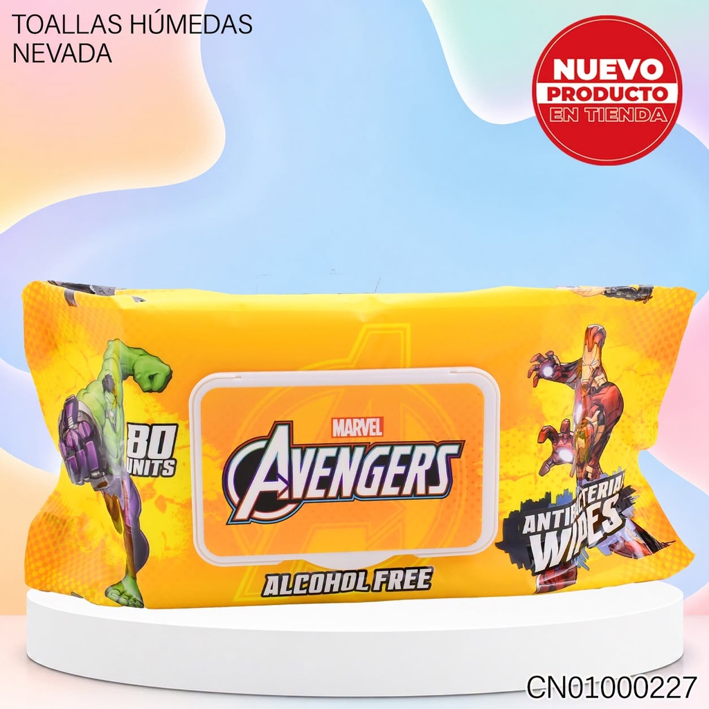 TOALLAS HUMEDAS INFANTIL MARVEL AVENGERS 80PZA MR02761