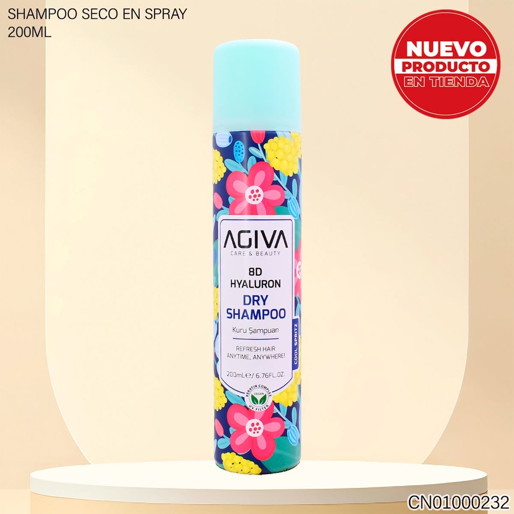 SHAMPOO EN SECO AGIVA 200ML 8D HYALURON 4095