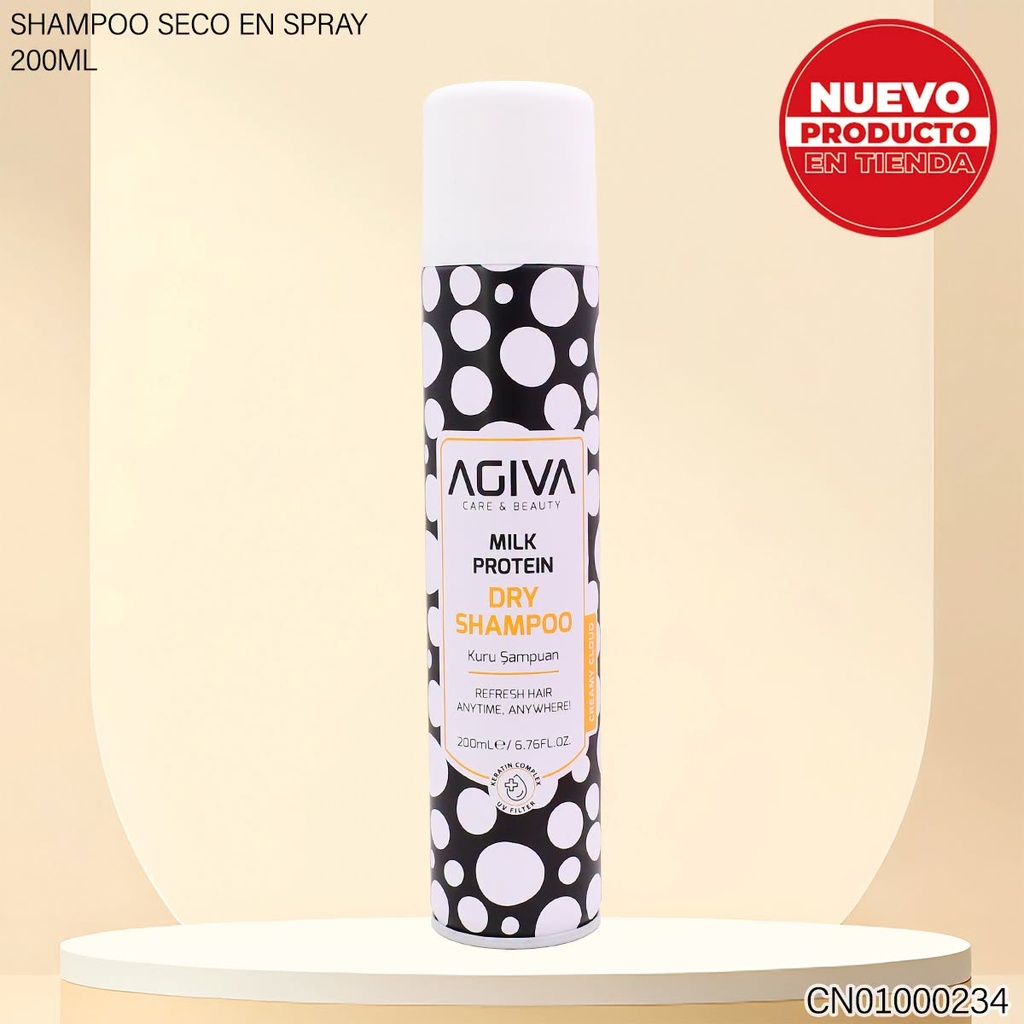 SHAMPOO EN SECO AGIVA 200ML MILK PROTEIN 4132