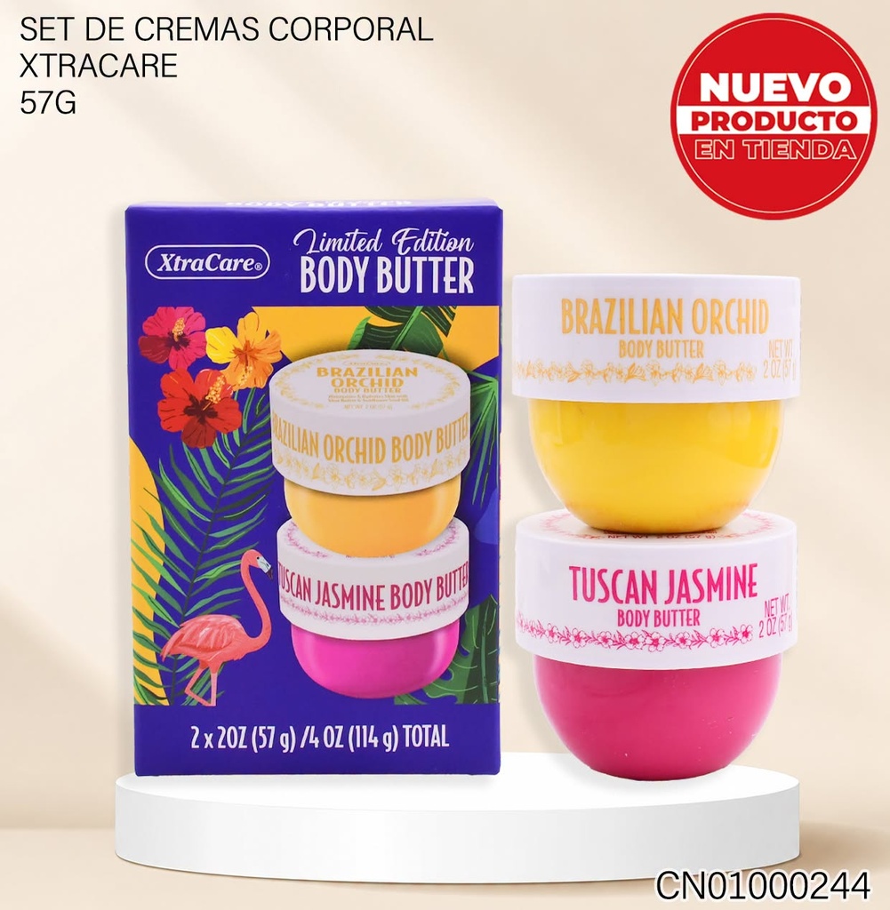 BODY BUTTER XTRACARE 57GR+57GR  BRAZILIAN ORCHID/TUSCAN JASMINE 7041