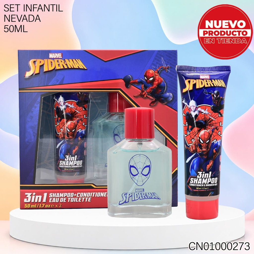 SET NEVADA 3 EN 1 + PERFUME MARVEL SPIDERMAN MR92124
