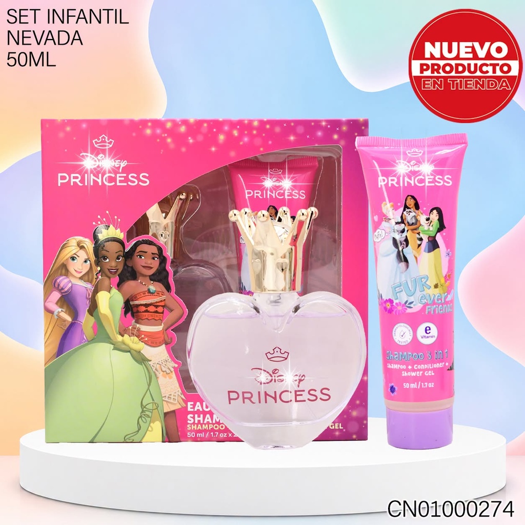 SET NEVADA 3 EN 1 + PERFUME DISNEY PRINCESS DS92116