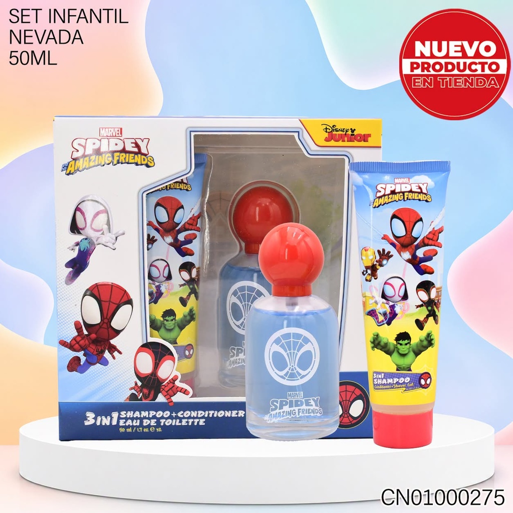 SET NEVADA 3 EN 1 + PERFUME MARVEL SPIDEY MR92020