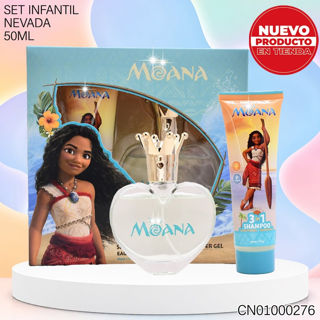 SET NEVADA 3 EN 1 + PERFUME DISNEY MOANA DS92041