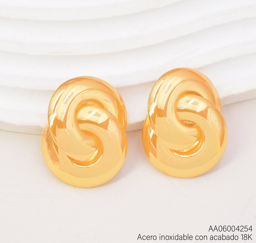 ARETES RB. ENTRE ACERO INOX. ACABADO 18K (2V26)