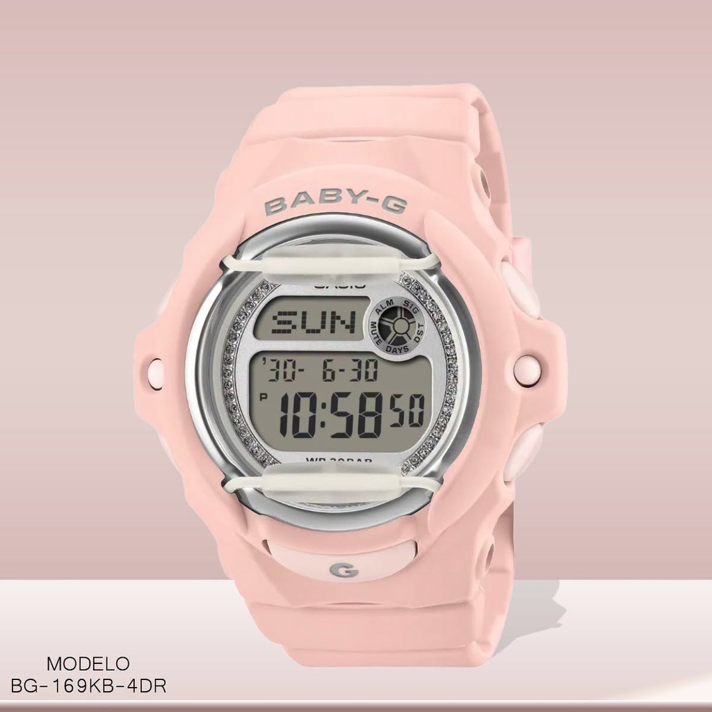 RELOJ CASIO BABY-G DIGITAL  DAM. BG-169KB-4DR (3531) RESINA ROSADA