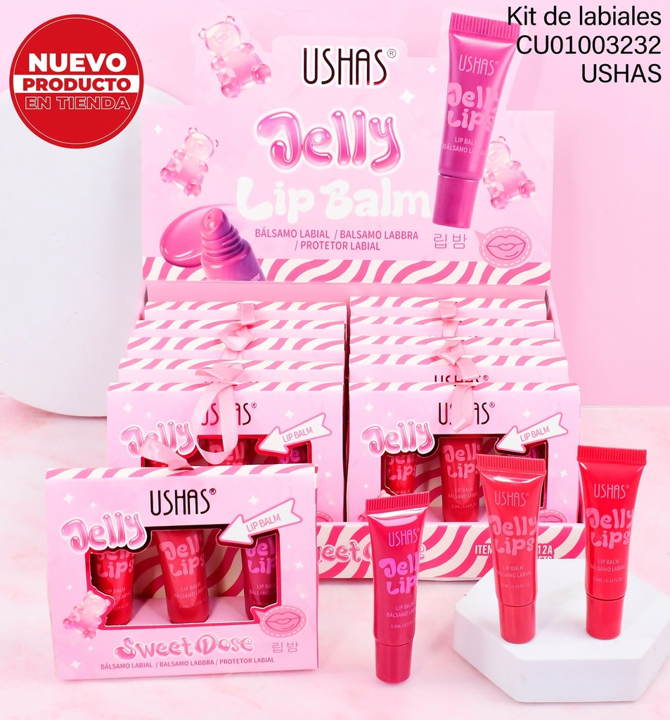 KIT LABIAL 3PCS JELLY UCS012A