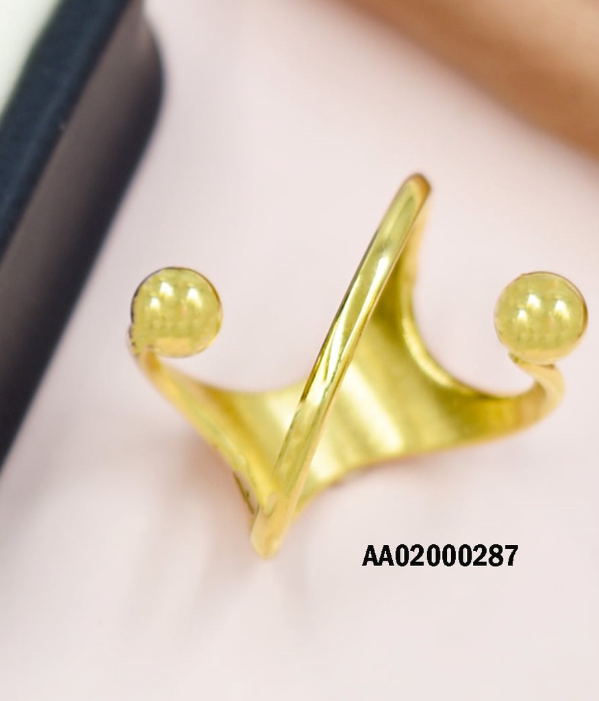 ANILLO % PELOTITAS DORADAS