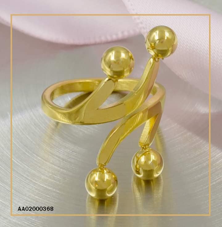 ANILLO 4 RAMAS CON PELOTITA DORADA AL FINAL