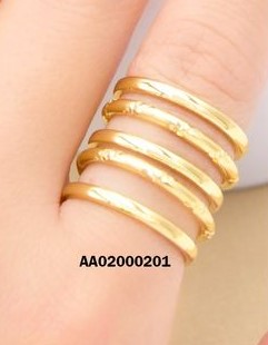 ANILLO ABIERTO CINCO LINEAS PARALELAS
