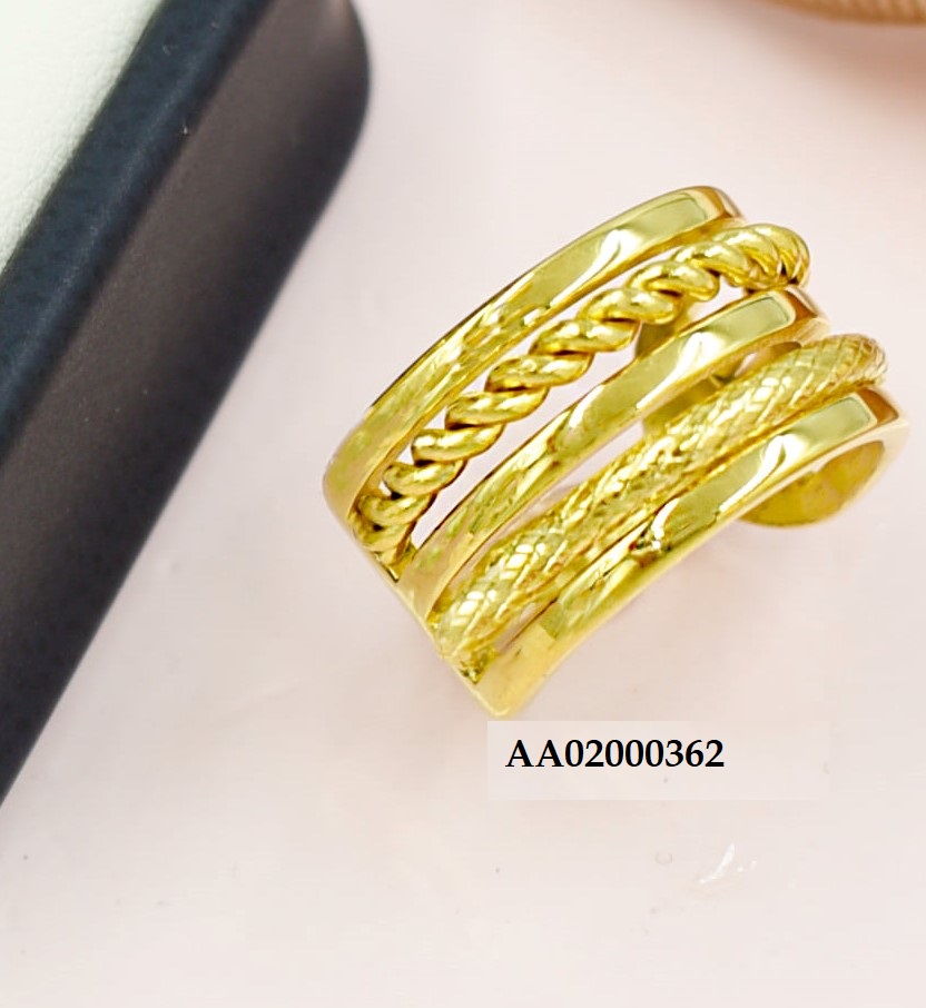 ANILLO ABIERTO CINCO LÍNEAS VARIADAS HORIZONTALES