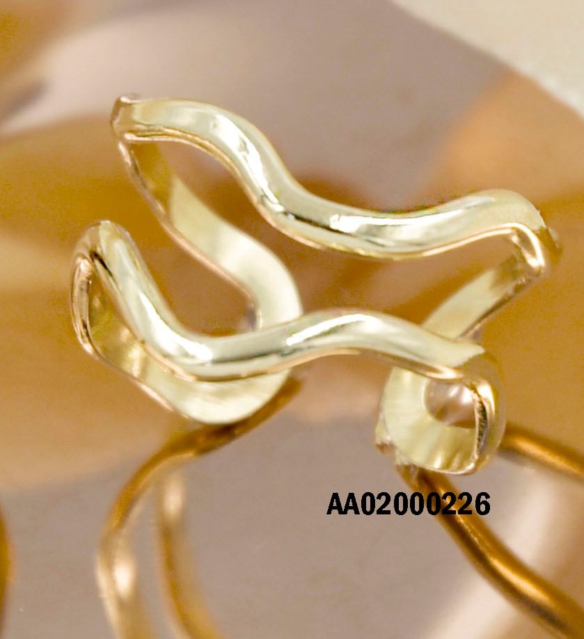 ANILLO ABIERTO DOBLE ONDAS FINAS
