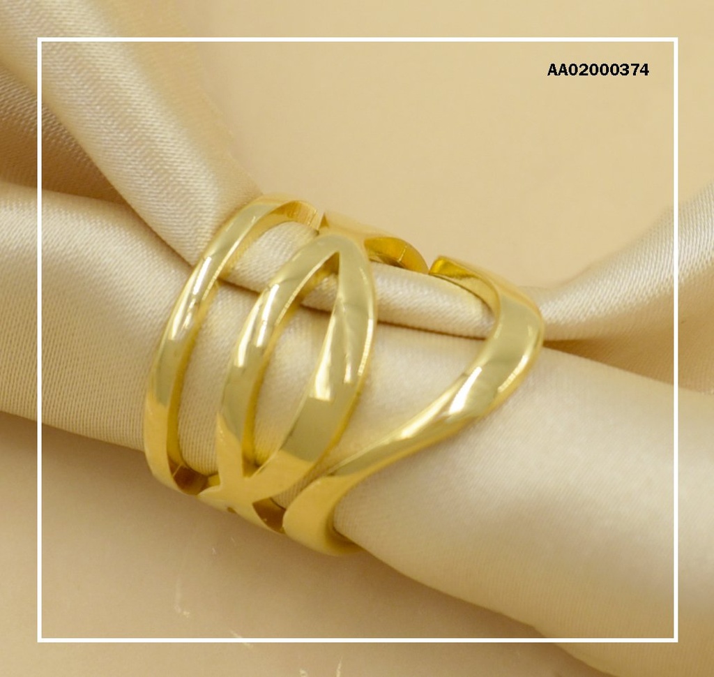 ANILLO AJUSTABLE 2 LÍNEAS RECTA/ONDULADA/ 2 ENTRECRUZADAS