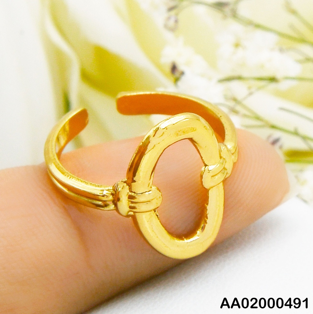 ANILLO AJUSTABLE ACERO FORMA DE OVALO