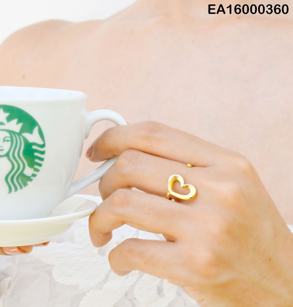 ANILLO AJUSTABLE CROQUI CORAZÓN HORIZONTAL