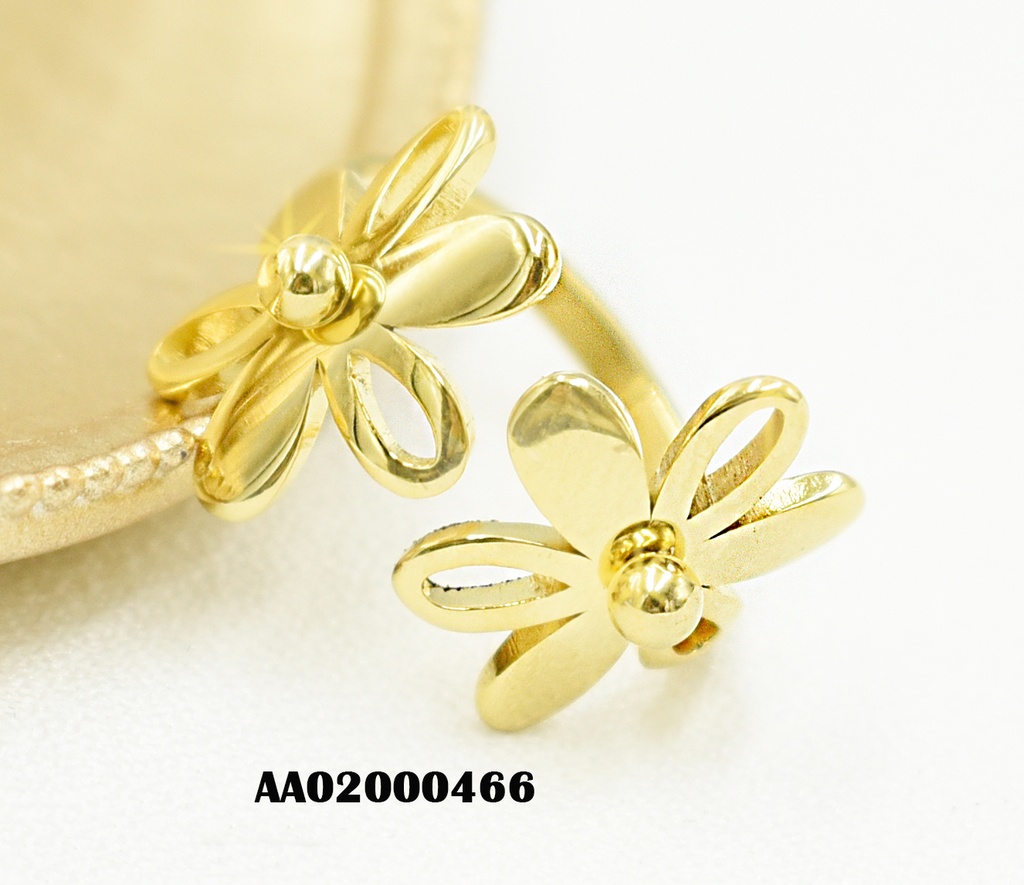ANILLO AJUSTABLE FLORES EN EXTREMOS