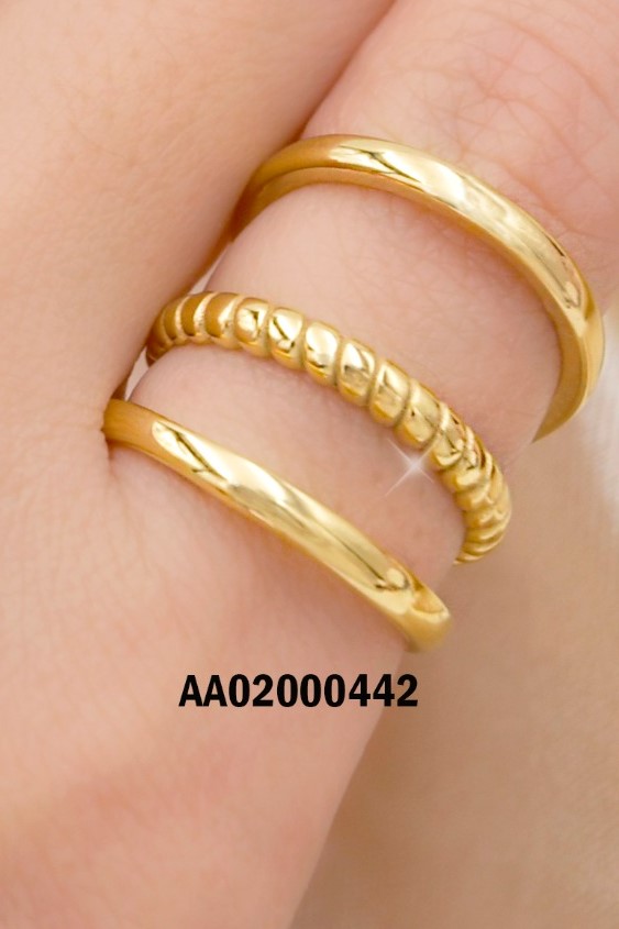 ANILLO AJUSTABLE LÍNEA LISA/CORDÓN/LÍNEA LISA