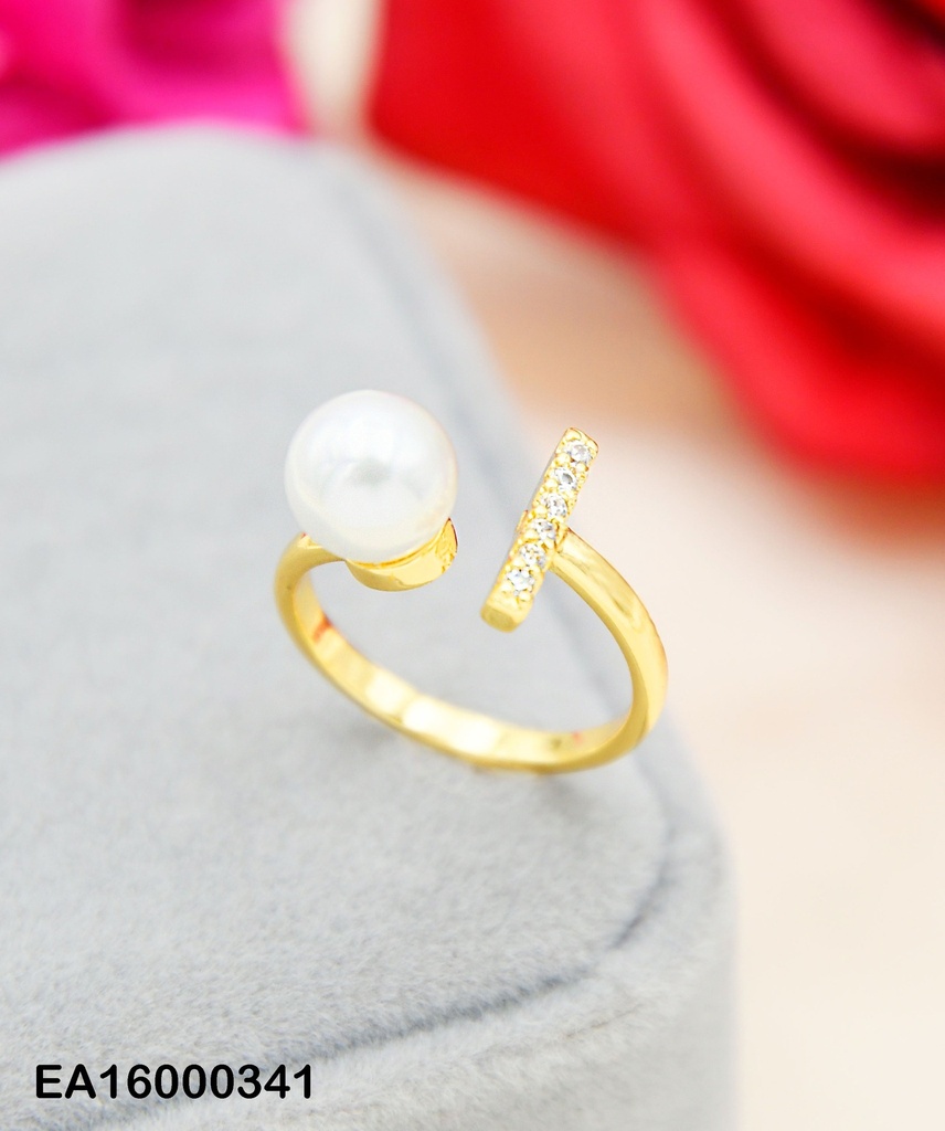 ANILLO AJUSTABLE PERLA BARRITA ZIRCONIAS