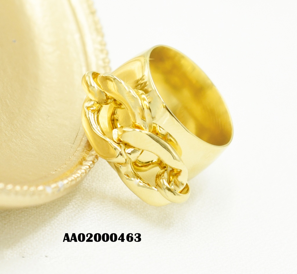ANILLO ANCHO CON LAZO ESLABONES CADENA