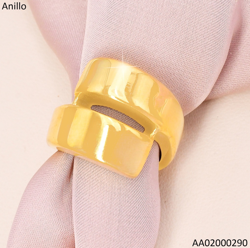 ANILLO ANCHO DOS BORDES CUADRADOS ENCONTRANDOSE