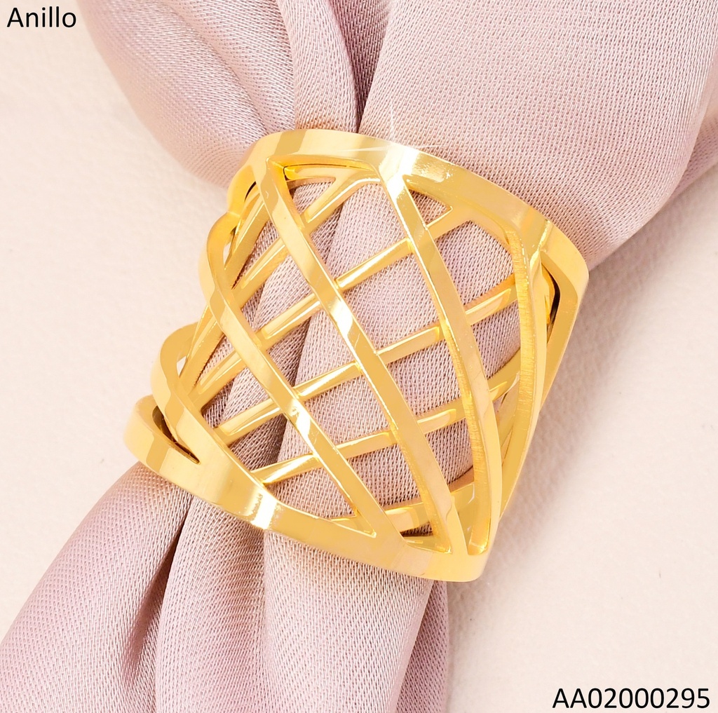 ANILLO ANCHO SUPERPUESTO CROQUIS ROMBOS