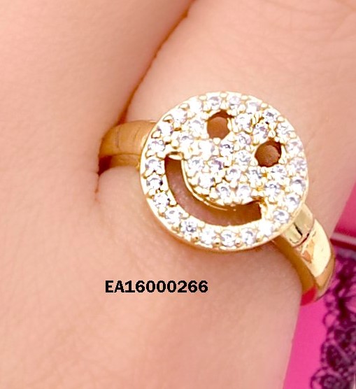 ANILLO CARITA FELIZ DE ZIRCONIAS