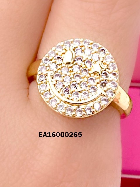 ANILLO CARITA SONRIENDO DE ZIRCONIAS