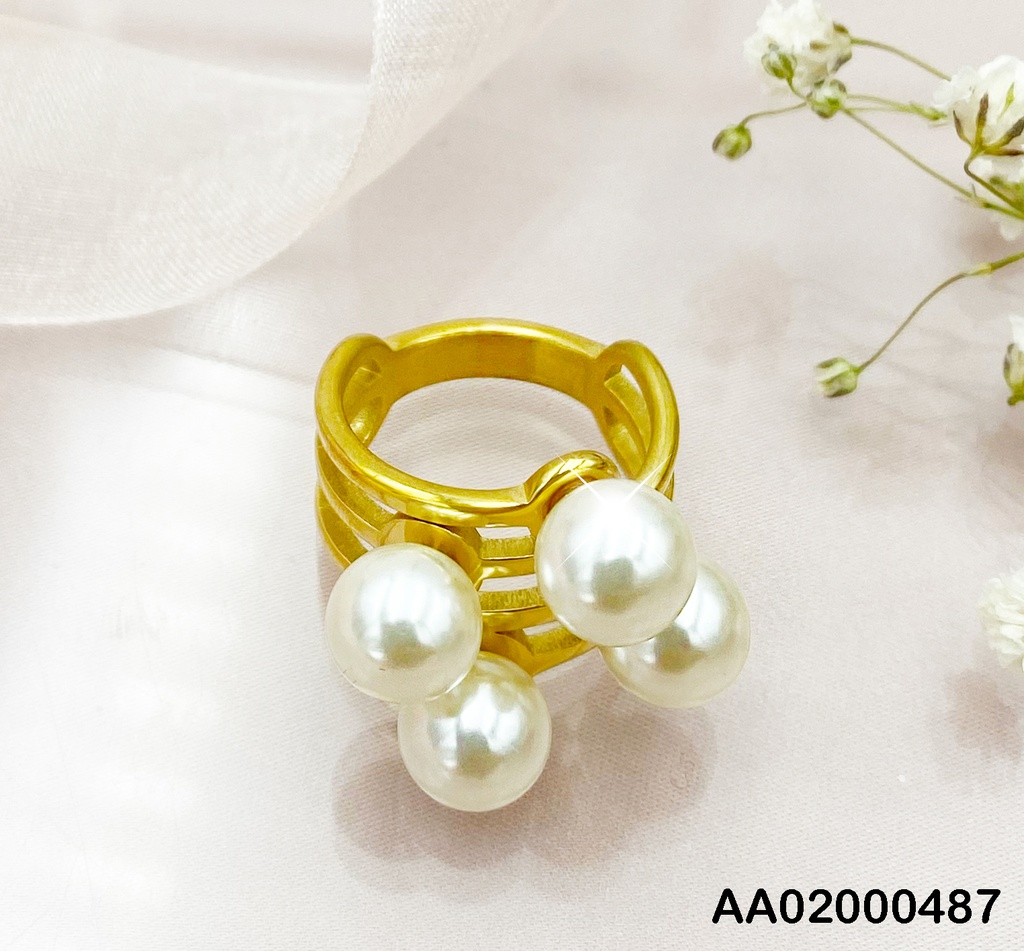 ANILLO CON 4 PERLAS