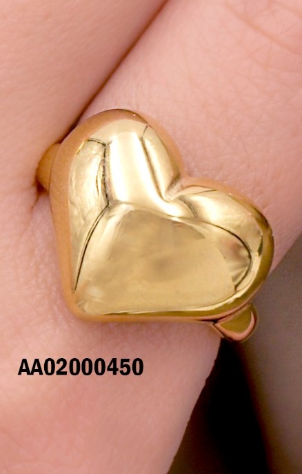 ANILLO CORAZÓN INFLADO LISO