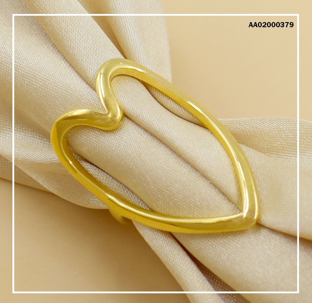 ANILLO CROQUI CORAZÓN GRANDE ALARGADO