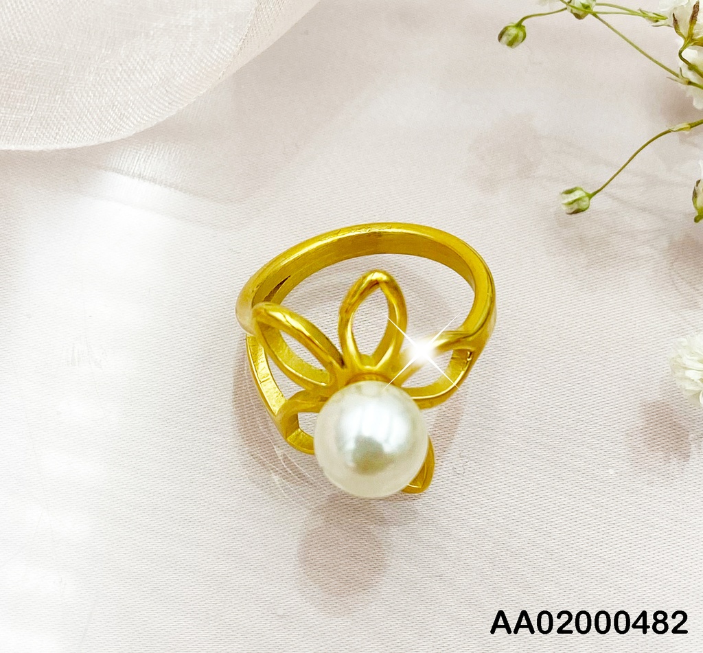 ANILLO CROQUI FLOR PERLA CENTRO