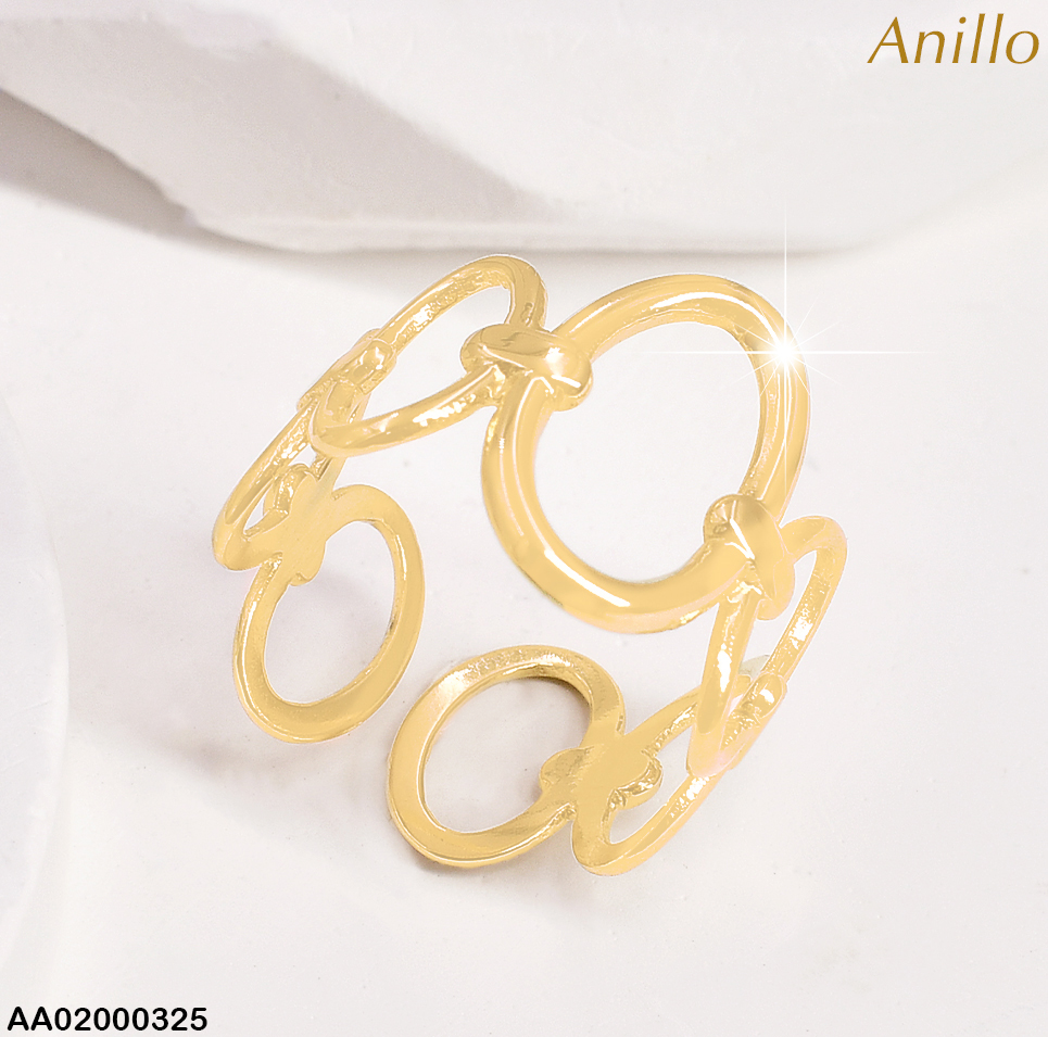 ANILLO DE ESLABONES, CENTRO OVALADO