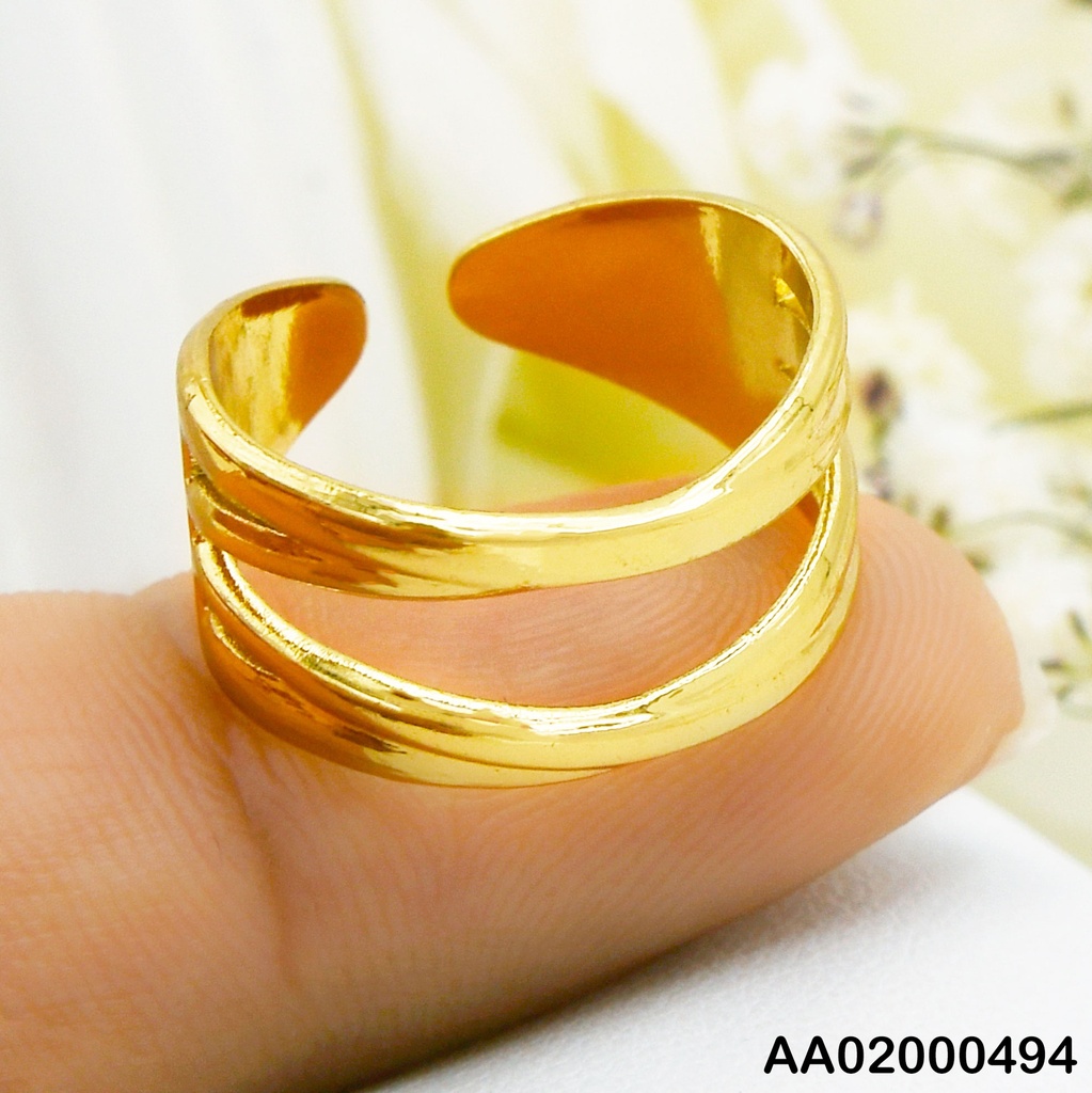 ANILLO DOBLE AJUSTABLE ACERO FORMA LINEAL