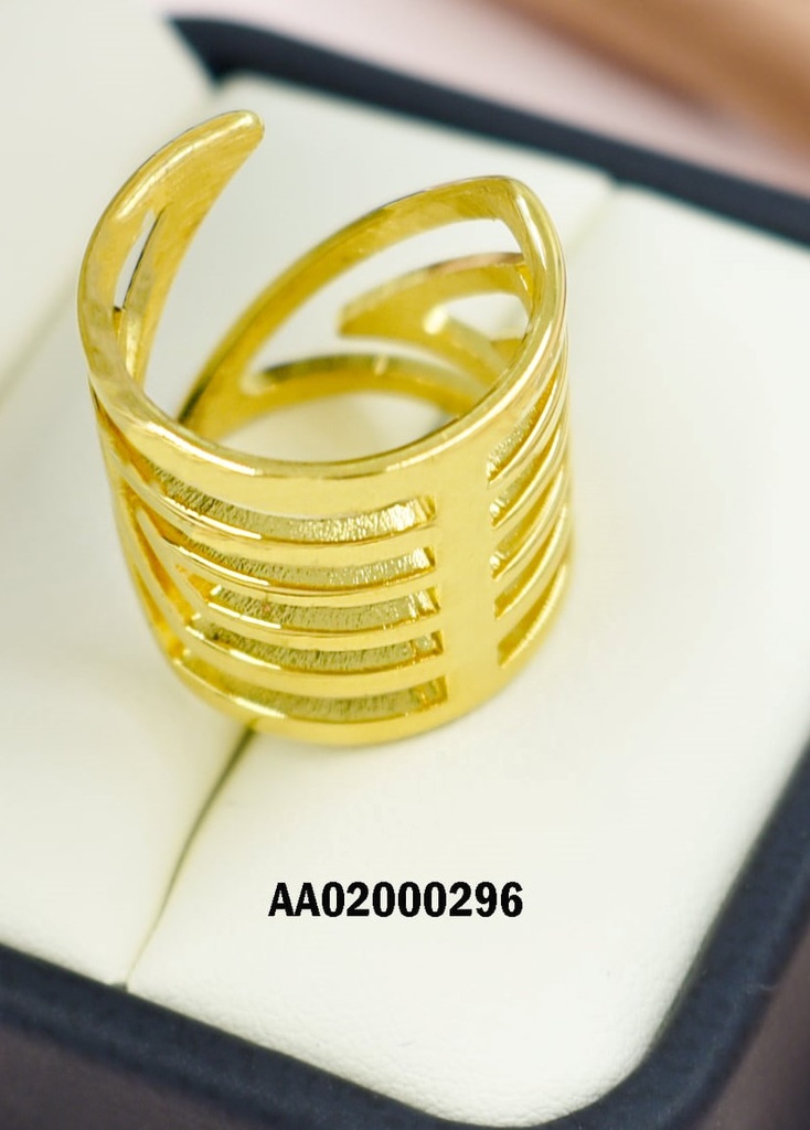 ANILLO DORADO ABIERTO PUNTAS EN SENTIDO CONTRARIO