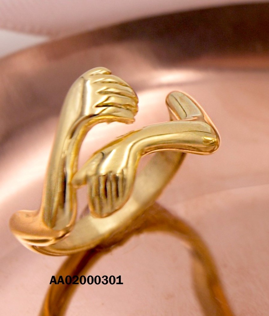 ANILLO DORADO ABRAZO